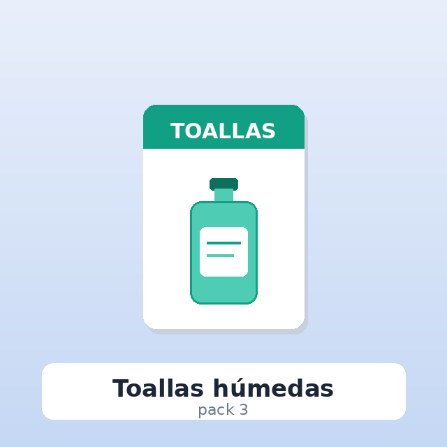 Toallas húmedas (pack 3)
